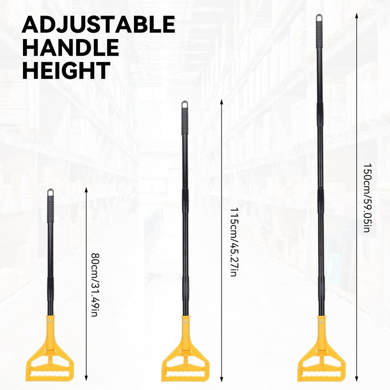 BeiLan Mop Handle Commercial Heavy Duty - 57 Inch Industrial Metal Mop Stick Replacement for Floor Cleaning - Professional Mops Head Replacement Holder - Image 4